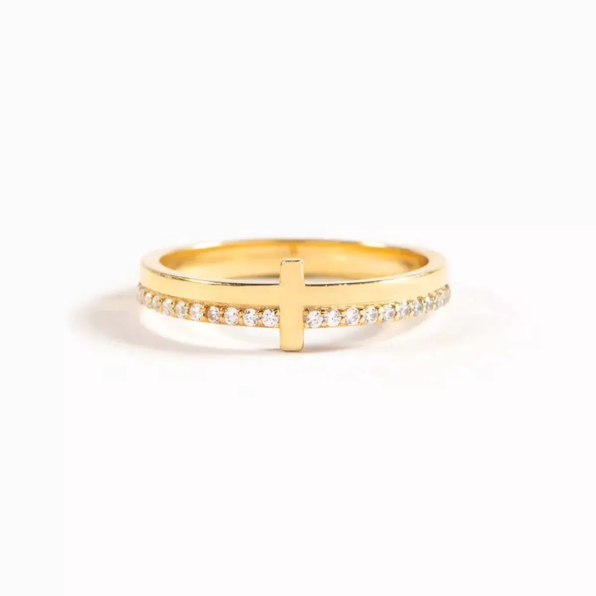 925 Sterling Silver Cross Ring by Partner Label
