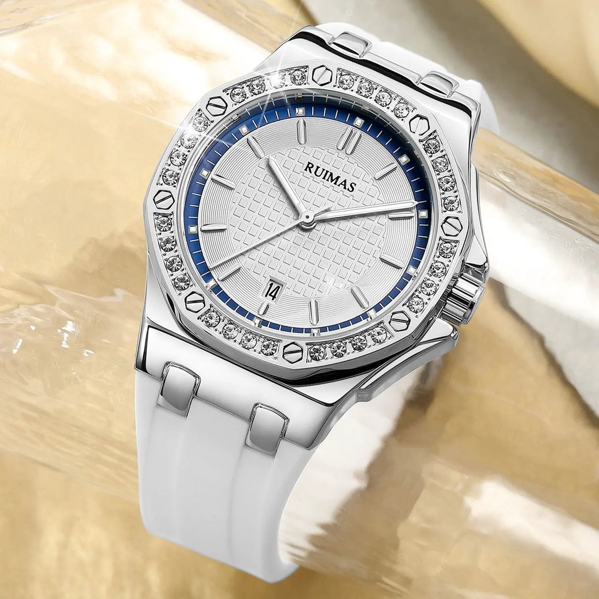 RUIMAS Women Bracelet Quartz Watches Luxury Fashion Ladies Diamond Large Dial Female Elegant Wristwatches Clock Montre Femme 339 by MEGIR WATCH GROUP