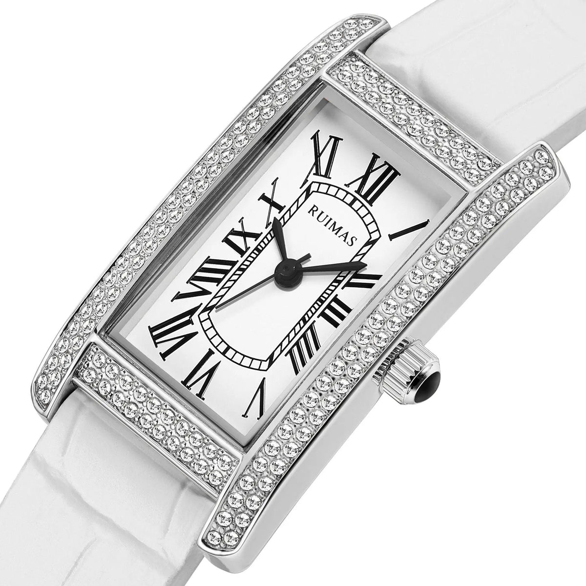 RUIMAS Brand Wrist Watches For Women Square Rose Gold WristWatch Fashion Luxury Leather Female Casual Ladies Quartz Watch Clock 335 by MEGIR WATCH GROUP