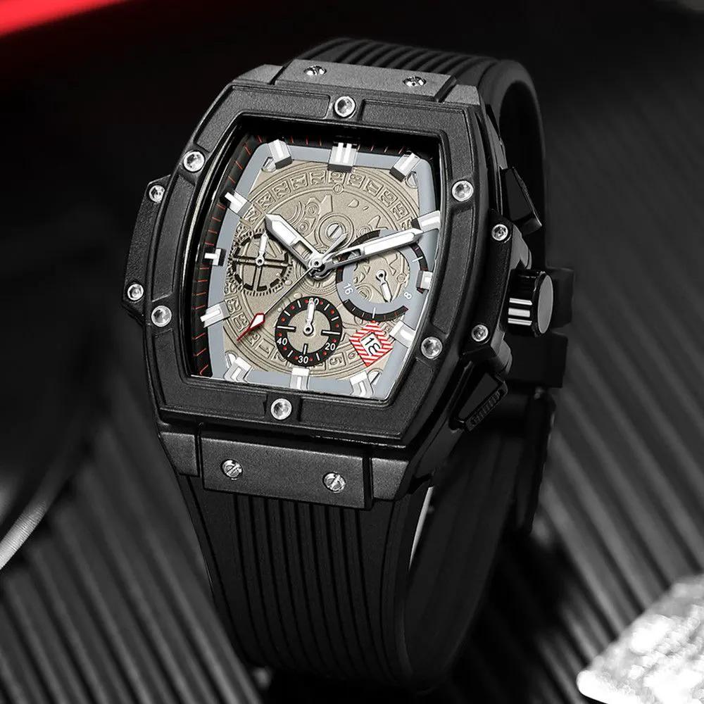 RUIMAS Watch for Men Fashion Luxury Sport Military Watches Silicone Strap Waterproof Quartz Casual Wristwatch Clock Montre Homme 333 by MEGIR WATCH GROUP