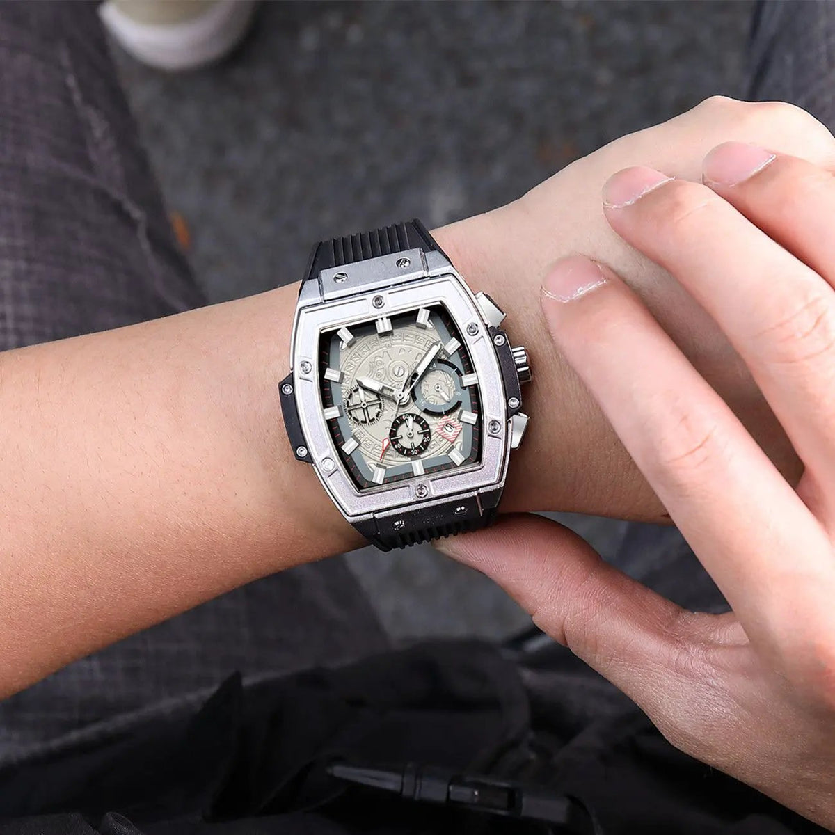 RUIMAS Watch for Men Fashion Luxury Sport Military Watches Silicone Strap Waterproof Quartz Casual Wristwatch Clock Montre Homme 333 by MEGIR WATCH GROUP