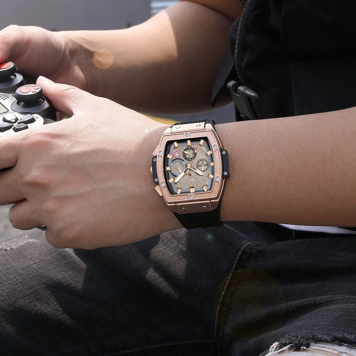 RUIMAS Watch for Men Fashion Luxury Sport Military Watches Silicone Strap Waterproof Quartz Casual Wristwatch Clock Montre Homme 333 by MEGIR WATCH GROUP