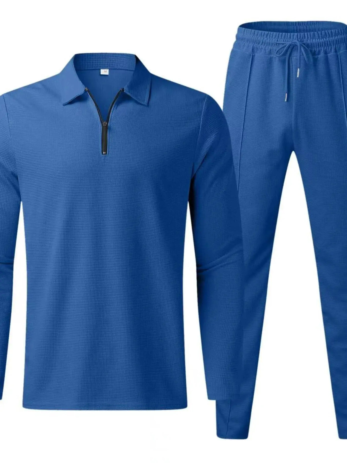 Men's Full Size Long Sleeve Top and Pants Set Plus Size by Trendsi