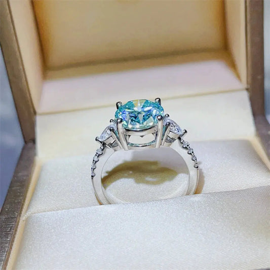 5 Carat Moissanite 925 Sterling Silver Ring by Partner Label