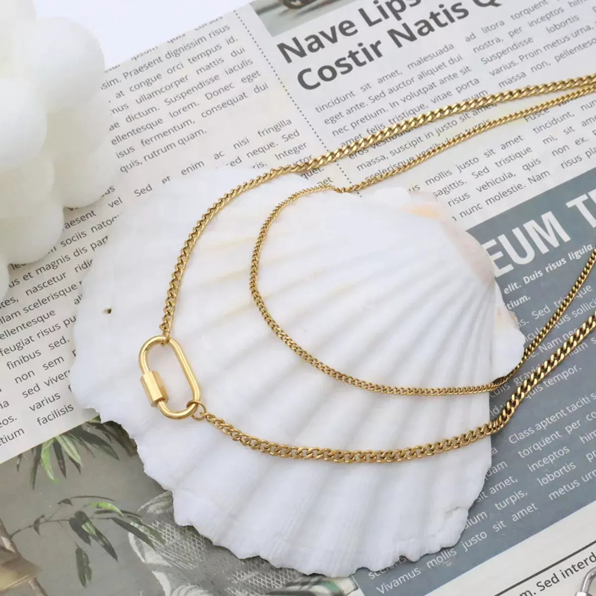 18K Gold-Plated Double Layered Necklace by Partner Label