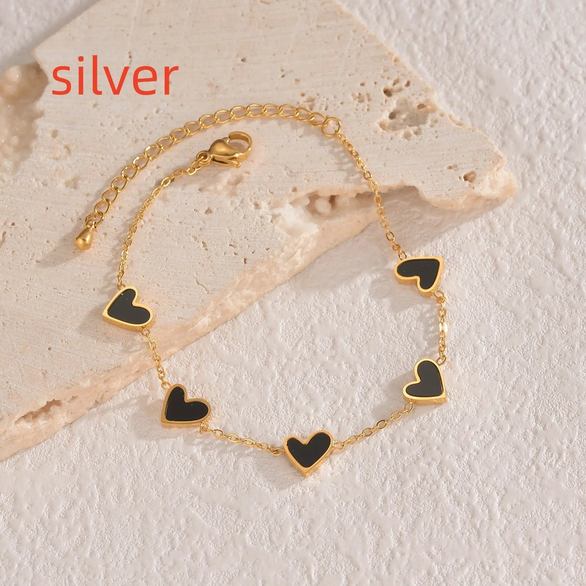 Ins Love Bracelet Stainless Steel Dripping Heart Bracelet Fashion Valentine's Day Jewelry Gift by Maiden-Art