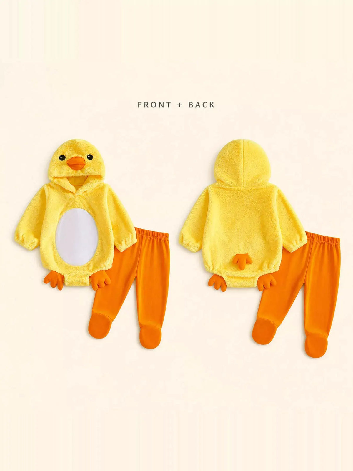 Children's Duck Hooded Bodysuit and Pants Two-Piece Set by Trendsi