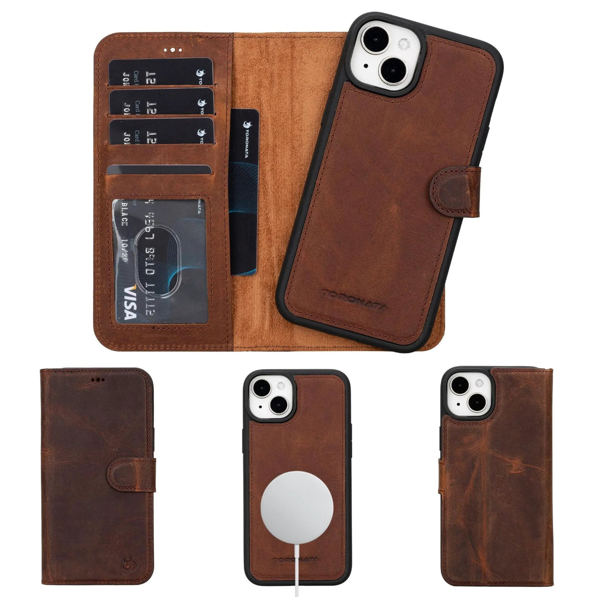 Casper iPhone 14 Series Detachable Leather Wallet Case by TORONATA