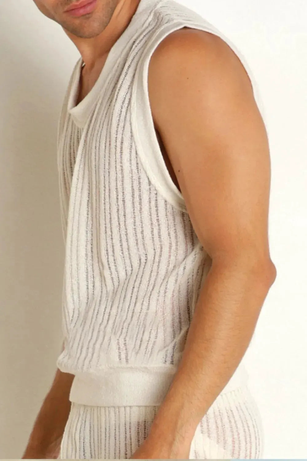 Men's Full Size Round Neck Tank and Shorts Set Plus Size by Trendsi