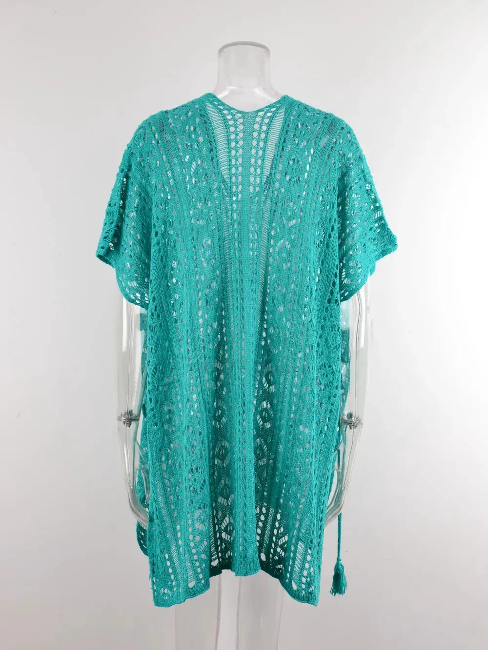 Angel Wings Cutout V-Neck Cover-Up with Tassel by Partner Labels
