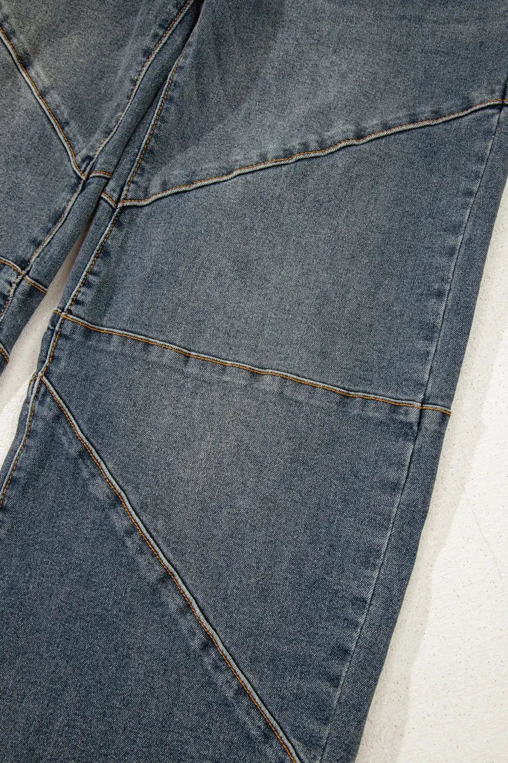 Exposed Stitching Loose Straight High Waist Jeans by Partner Label