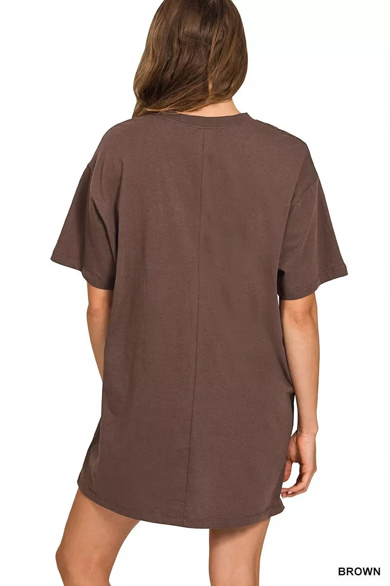Zenana Short Sleeve Mini Tee Dress by Zenana