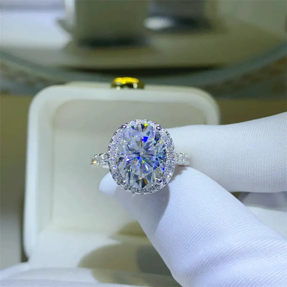 5 Carat Moissanite 925 Sterling Silver Ring by Partner Label