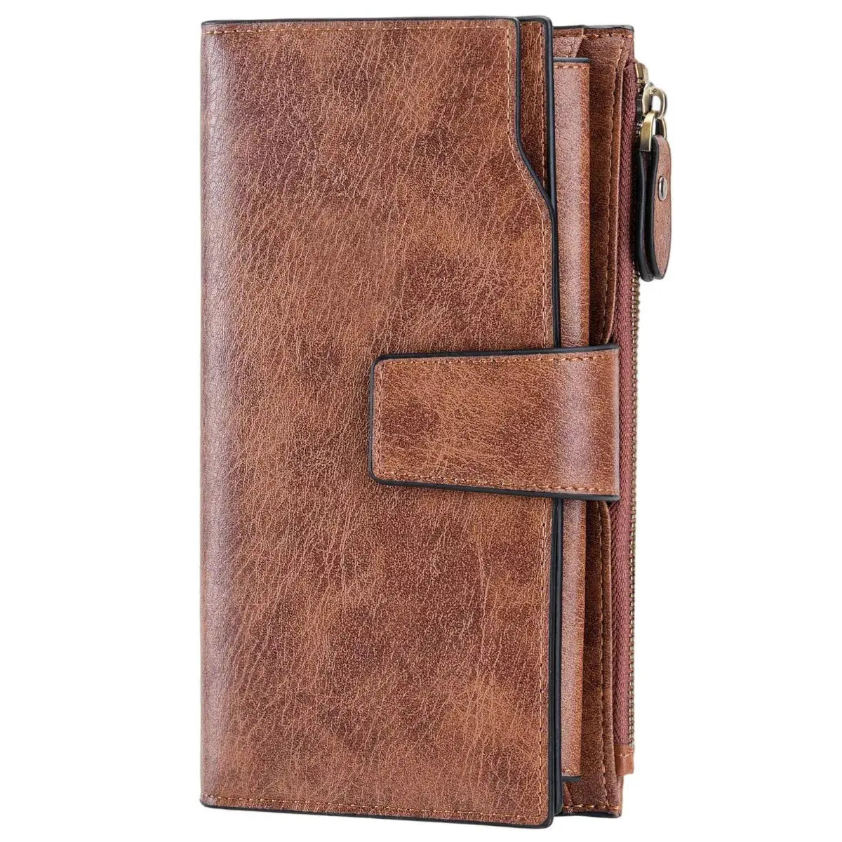 Vintage Style Long Leather Wallet by Partner Label