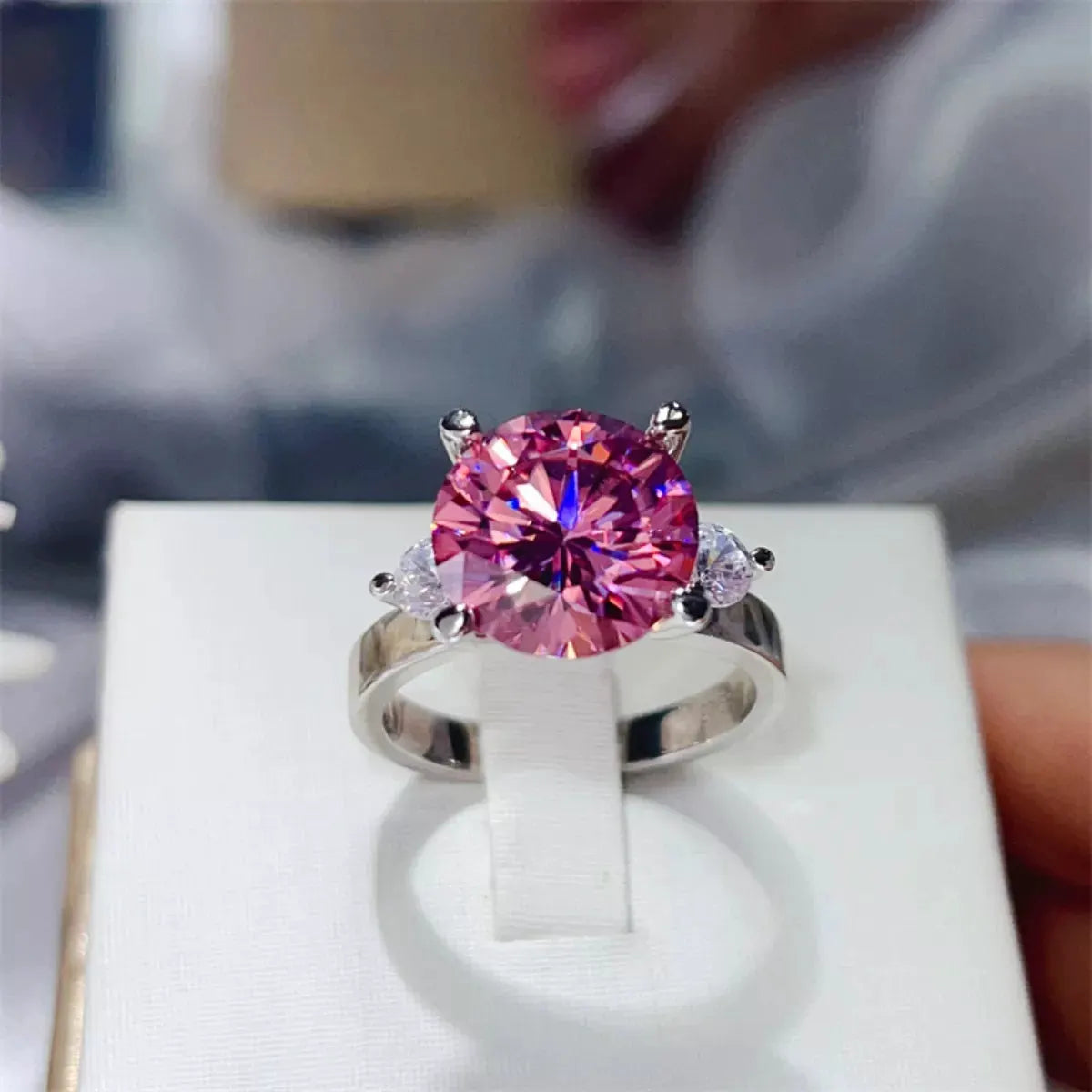 5 Carat Moissanite 925 Sterling Silver Ring by Partner Label