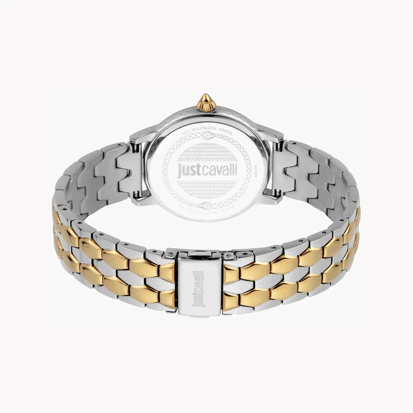 Just Cavalli Women's Silver & Gold Watch, White Dial | Jc1l149m0075 by JUST CAVALLI