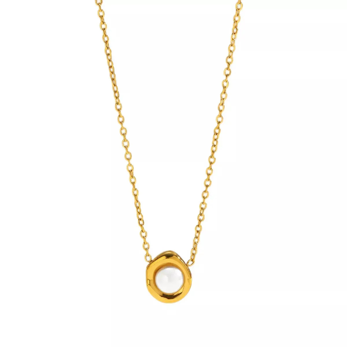 18K Gold-Plated Pearl Necklace by Partner Labels