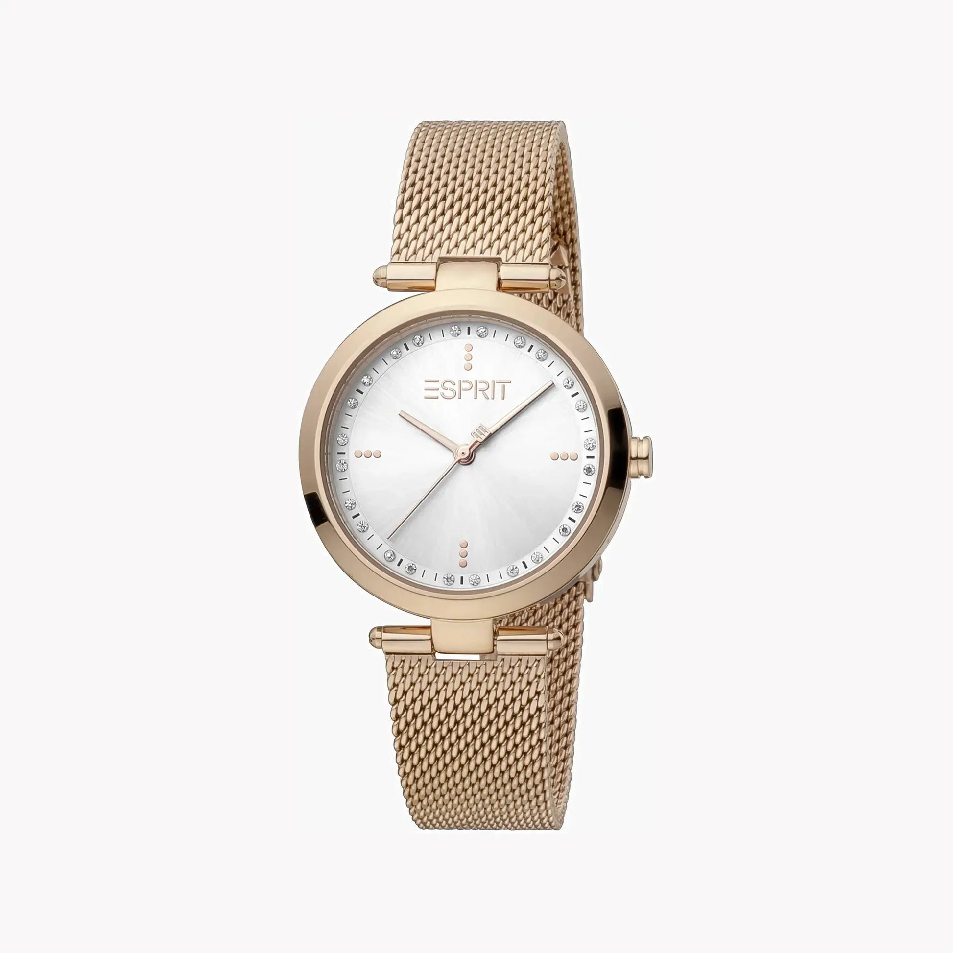 Esprit Women's Rose Gold Stainless Steel Watch, Silver Dial | Es1l155m0035 by ESPRIT