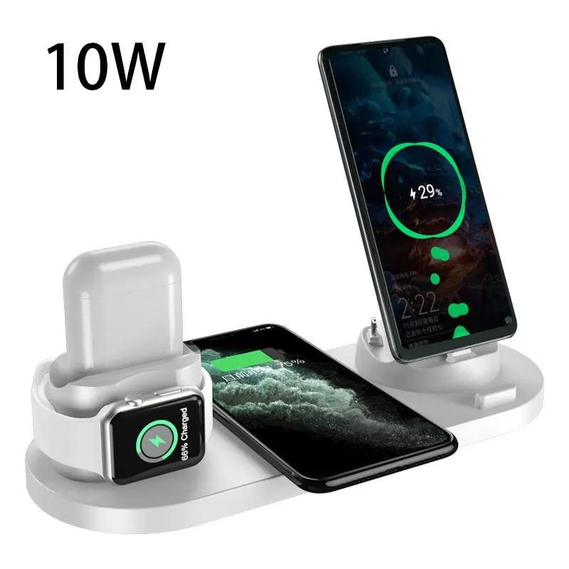 Wireless Charger For IPhone Fast Charger For Phone Fast Charging Pad For Phone Watch 6 In 1 Charging Dock Station by Maiden-Art