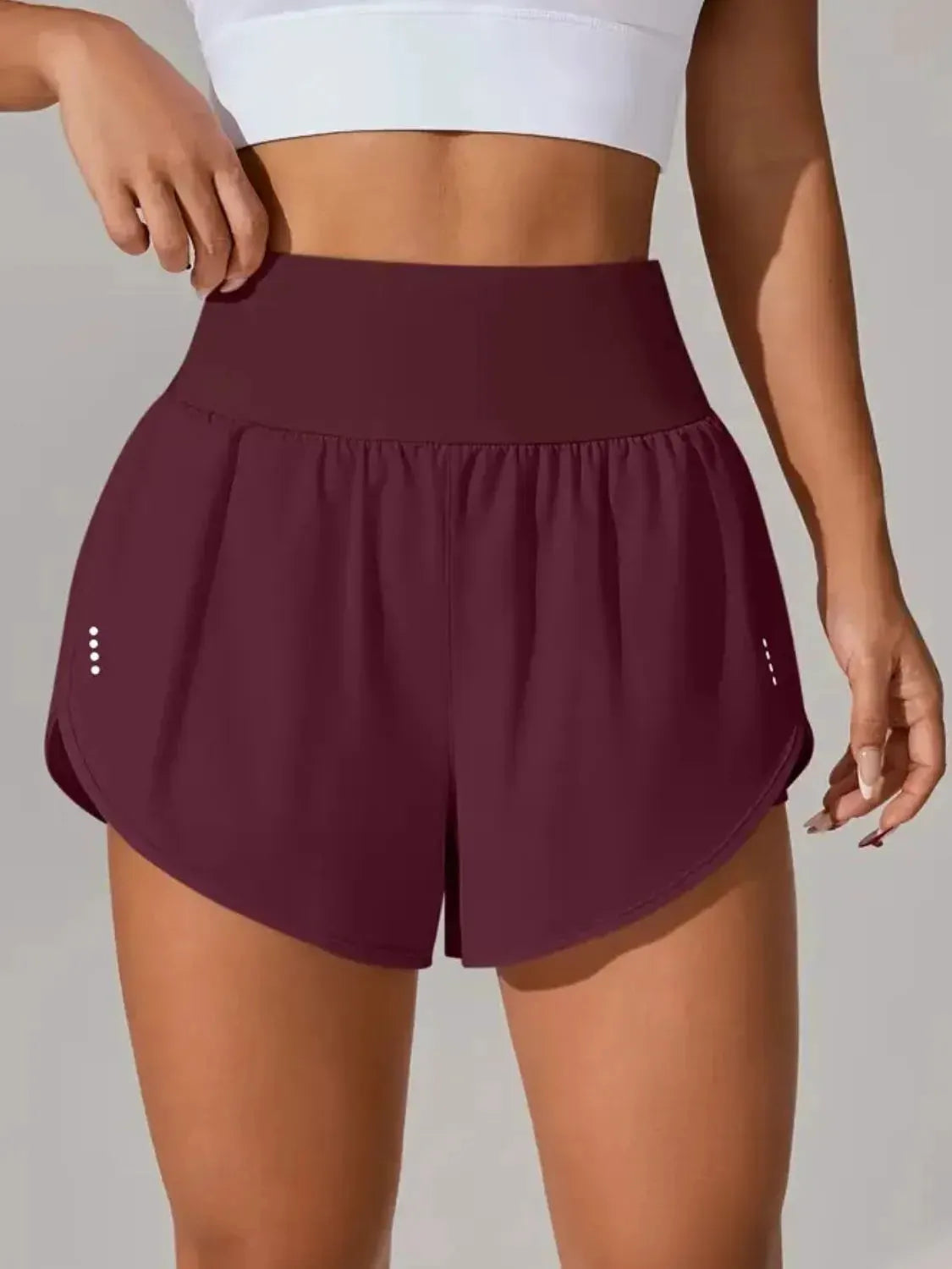 Pocketed High Waist Active Shorts by Partner Label