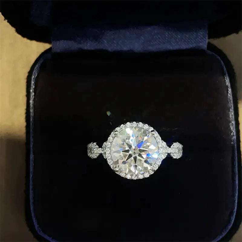 3 Carat 925 Sterling Silver Moissanite Ring by Partner Label