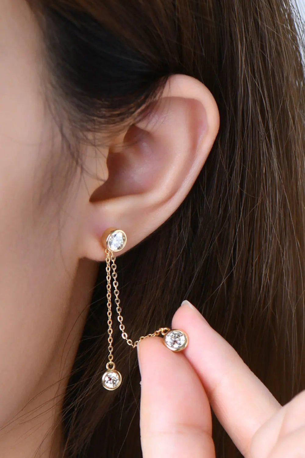 2.6 Carat Moissanite 925 Sterling Silver Earrings by Partner Label