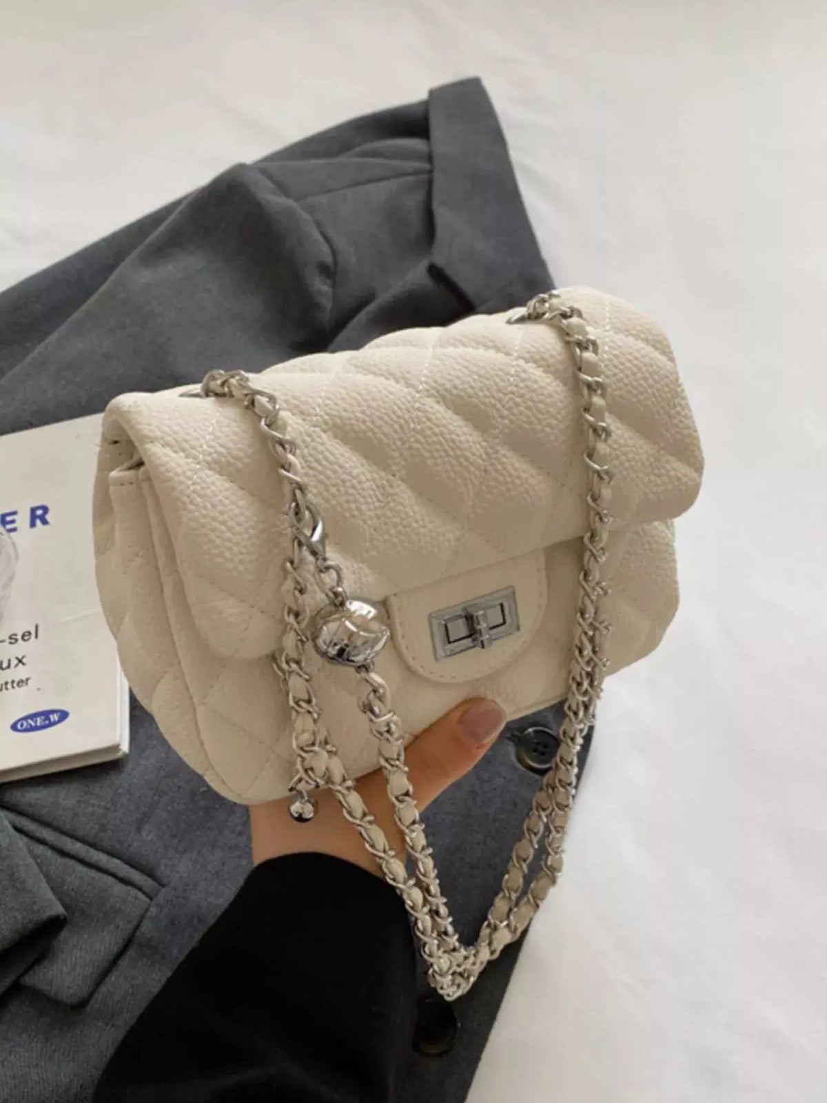 Quilted Chain Crossbody Bag by Partner Label