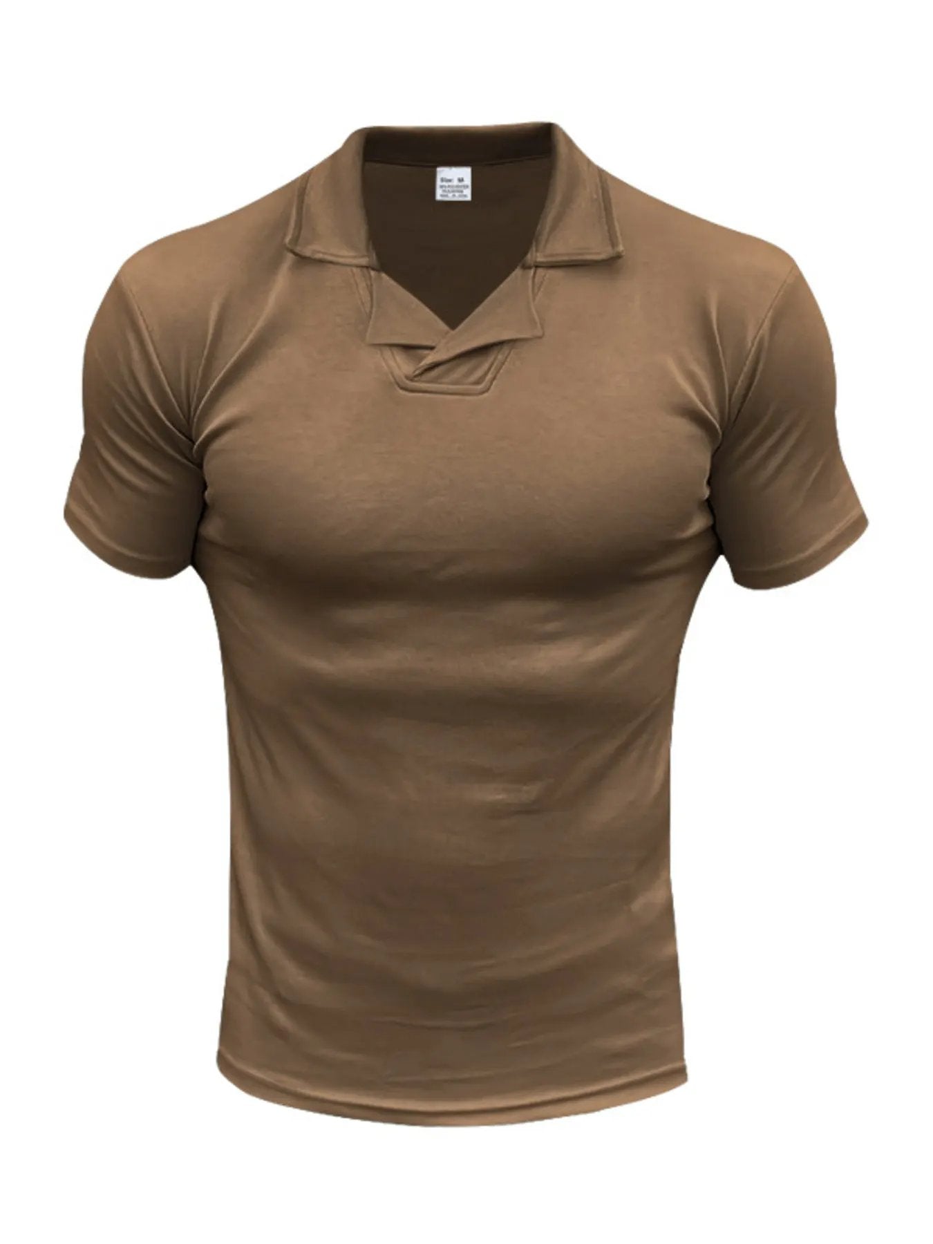 Men's Full Size Casual Short Sleeve Polo Plus Size by Trendsi