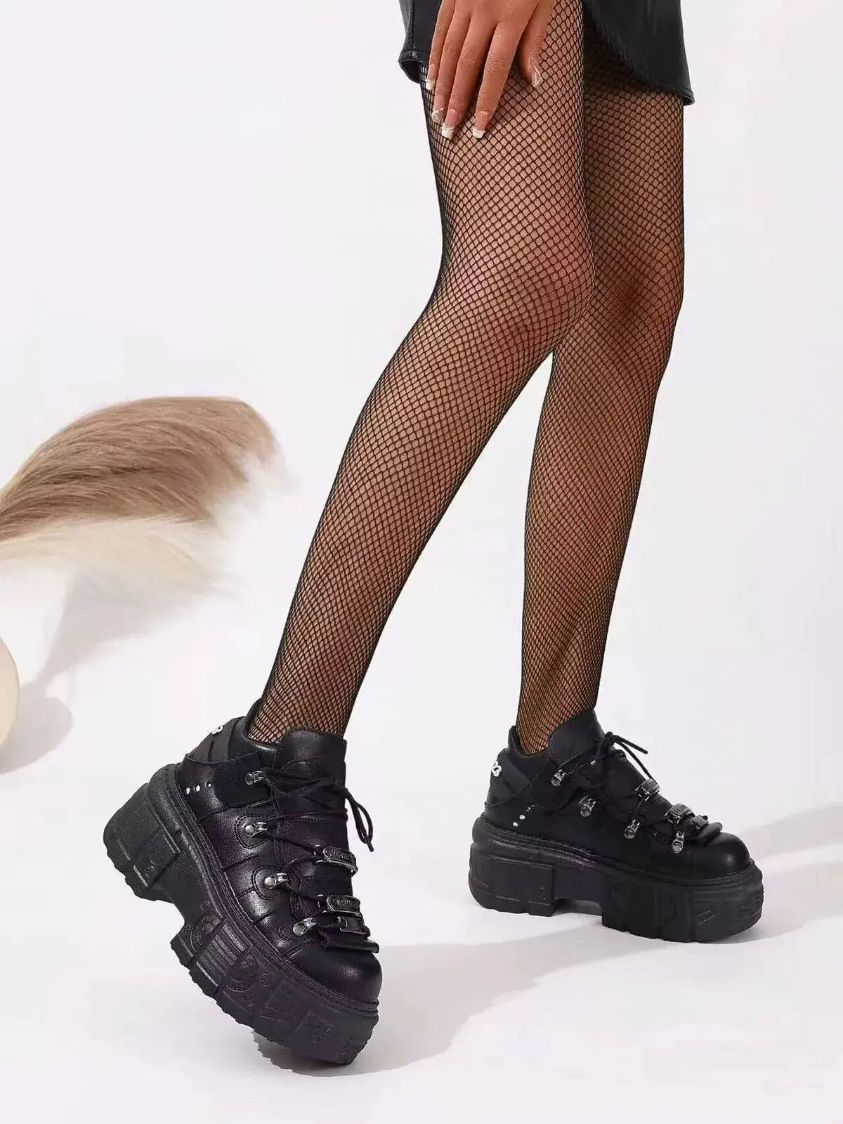 Lace Up Platform Sneakers by Partner Label