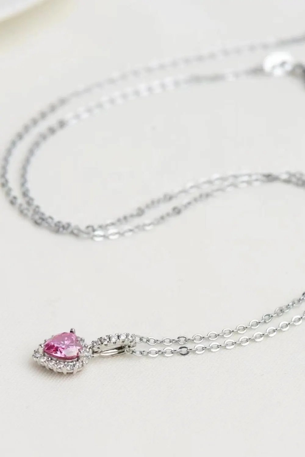 1 Carat Moissanite Heart Pendant Necklace by Partner Labels