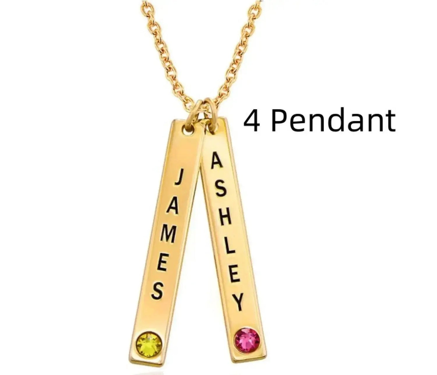 Personalized Vertical Necklace, Mother's Day Gift by Maiden-Art