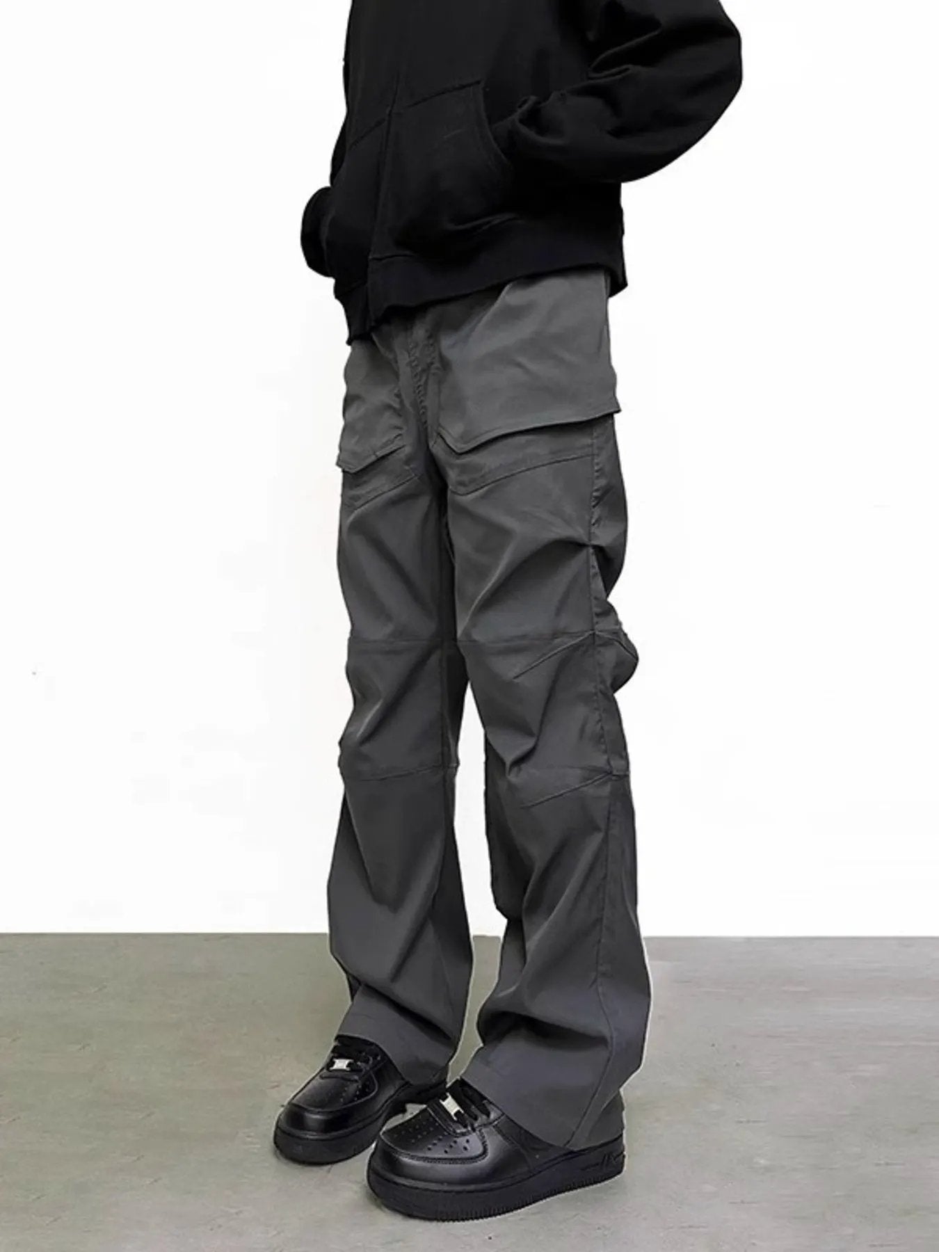 Men's Plus Size Slim Fit Pants with Pockets by Partner Label