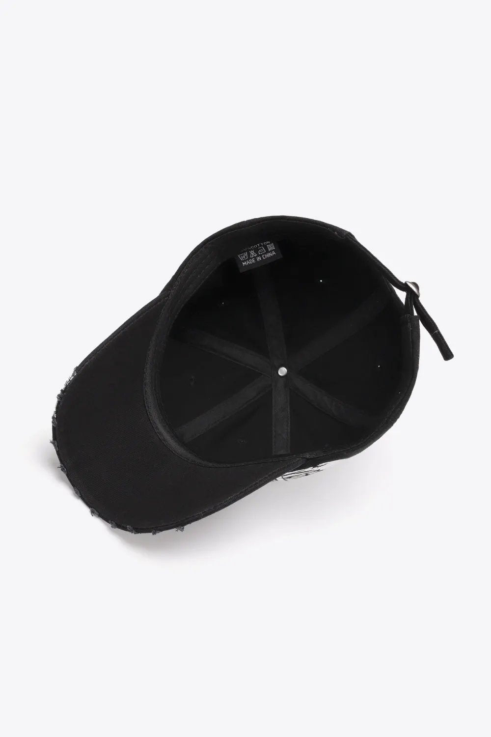 VIBRA Graphic Distressed Adjustable Baseball Cap by Partner Label