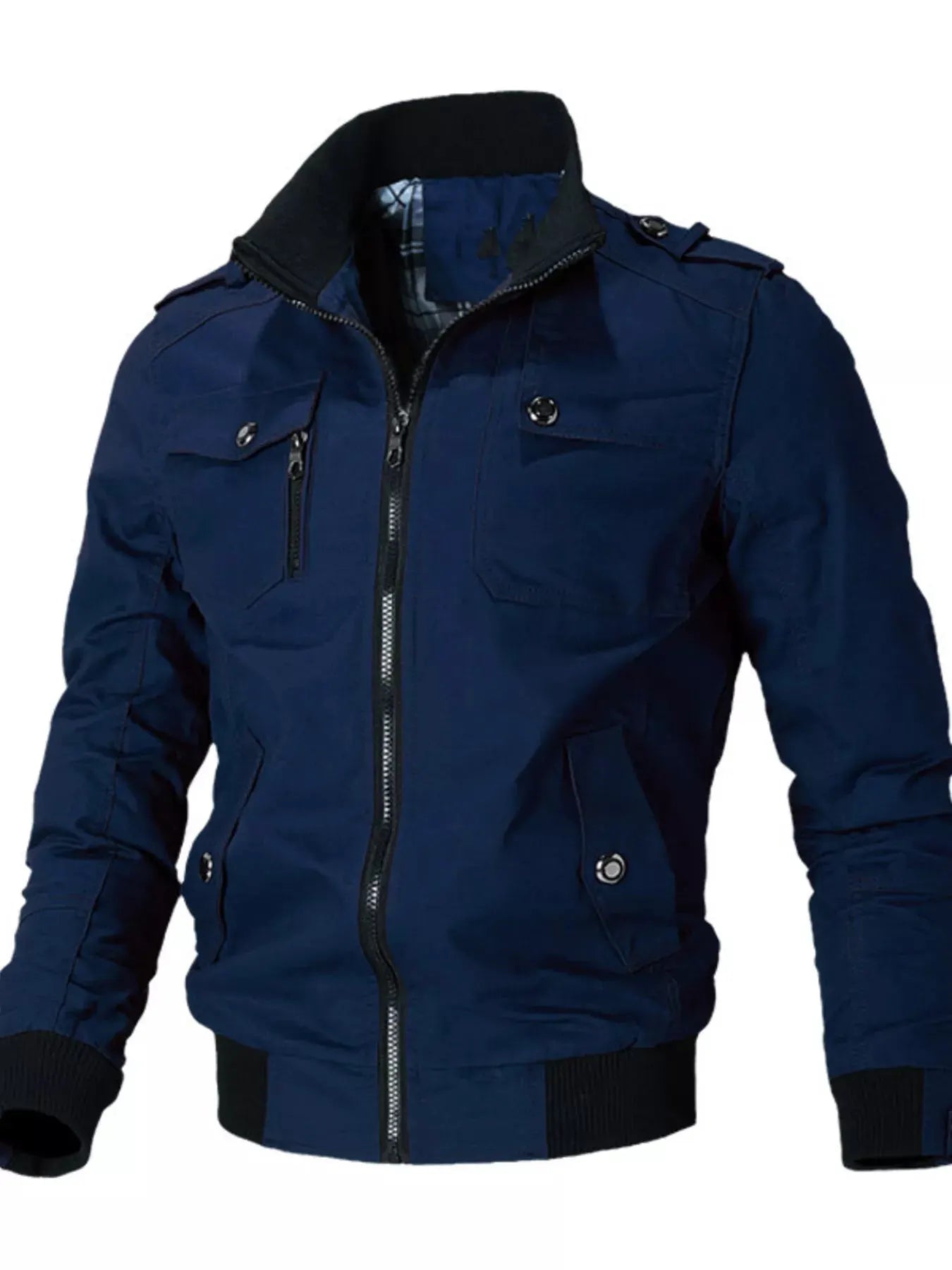 Men's Plus Size Casual Zip Up Lightweight Jacket by Partner Label
