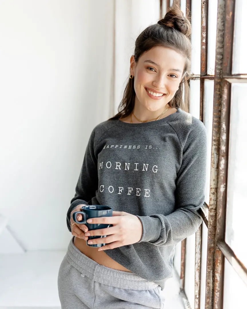 Women's Coffee Crew Sweatshirt, Charcoal by Coffee