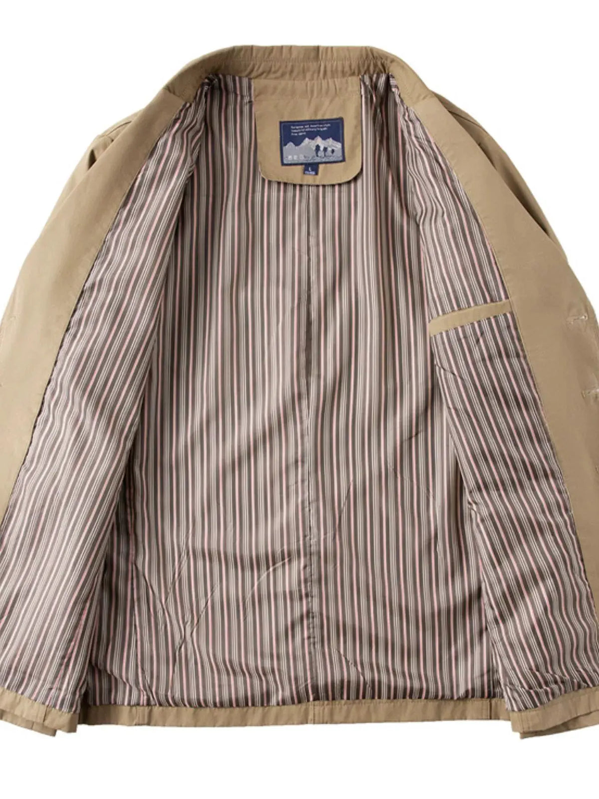 Men's Plus Size Lapel Collar Long Sleeve Blazer by Trendsi