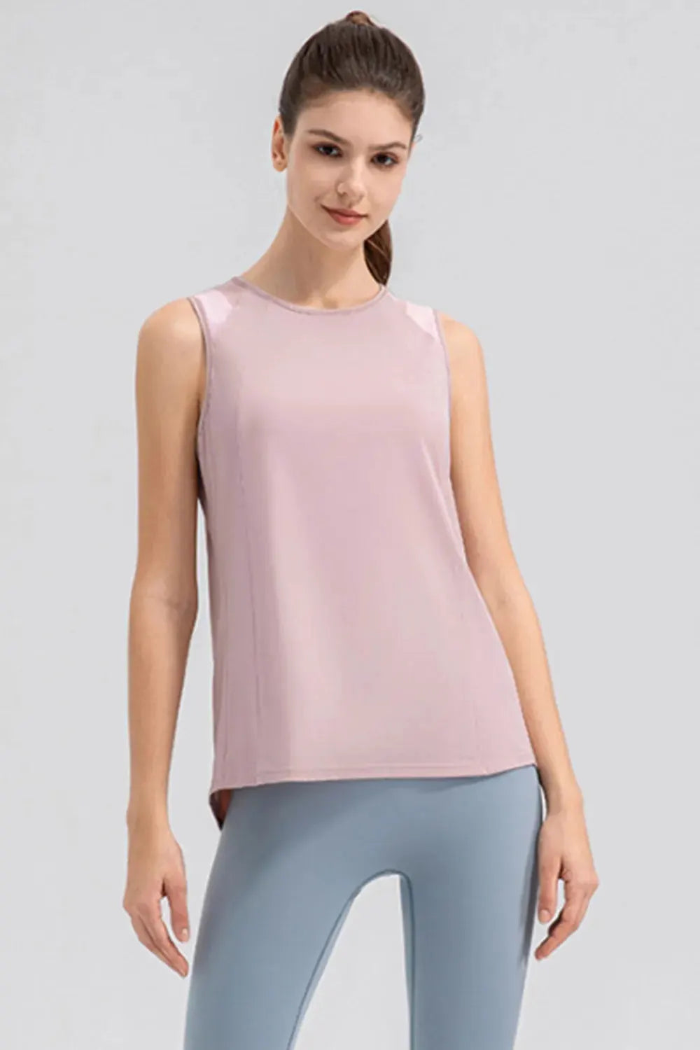 Round Neck Wide strap Active Tank by Partner Label