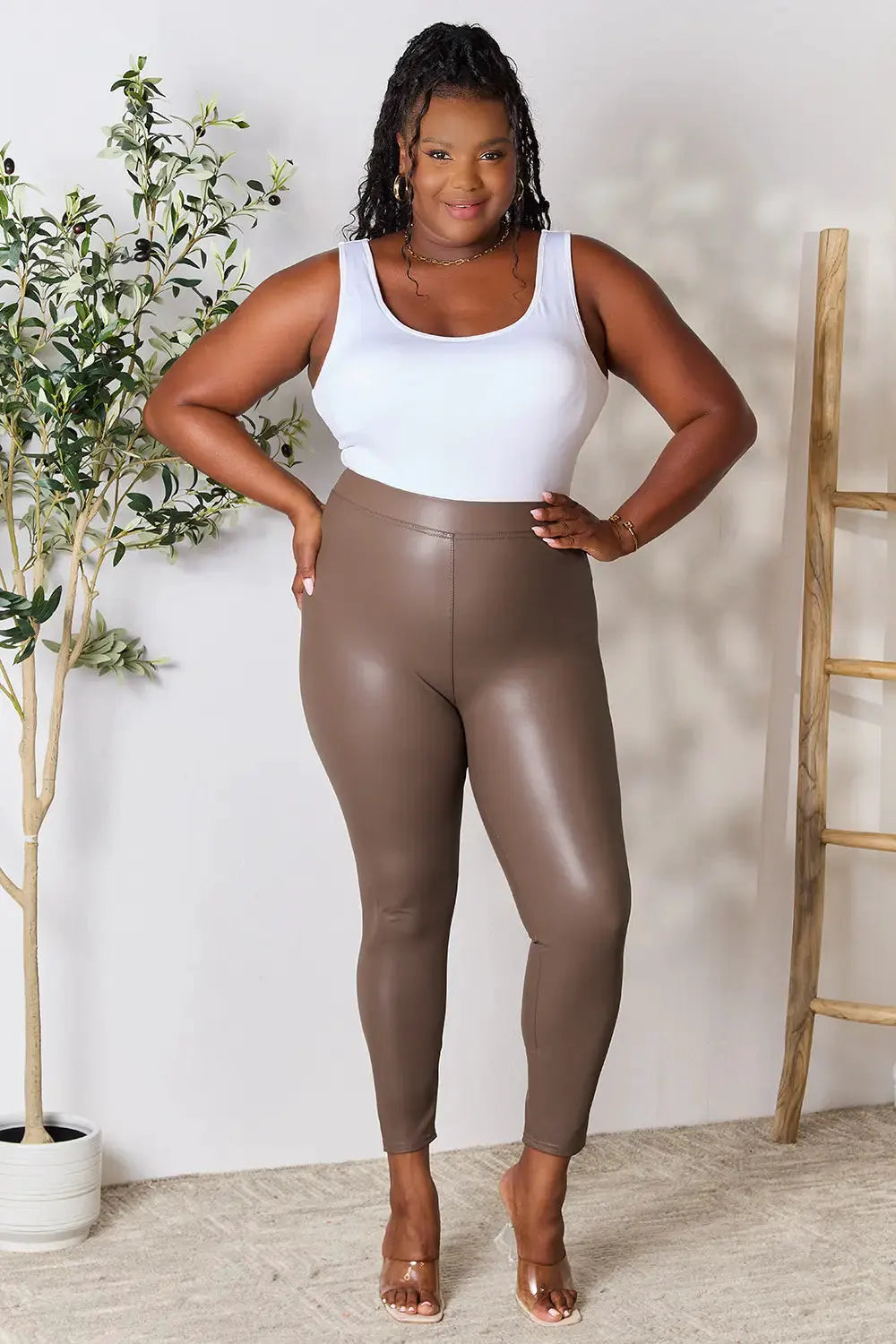 e.Luna Full Size High Waist Skinny Pants by e.Luna