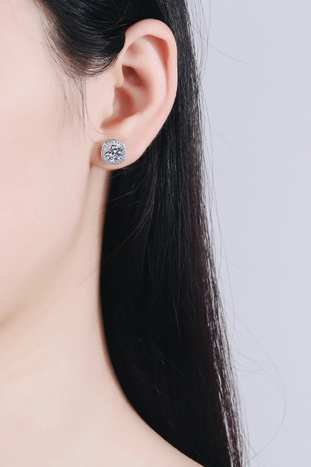 Let Me Love You 1 Carat Moissanite Stud Earrings by Partner Label