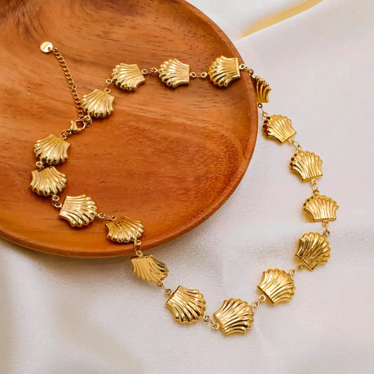 18K Gold-Plated Shell Necklace by Partner Labels