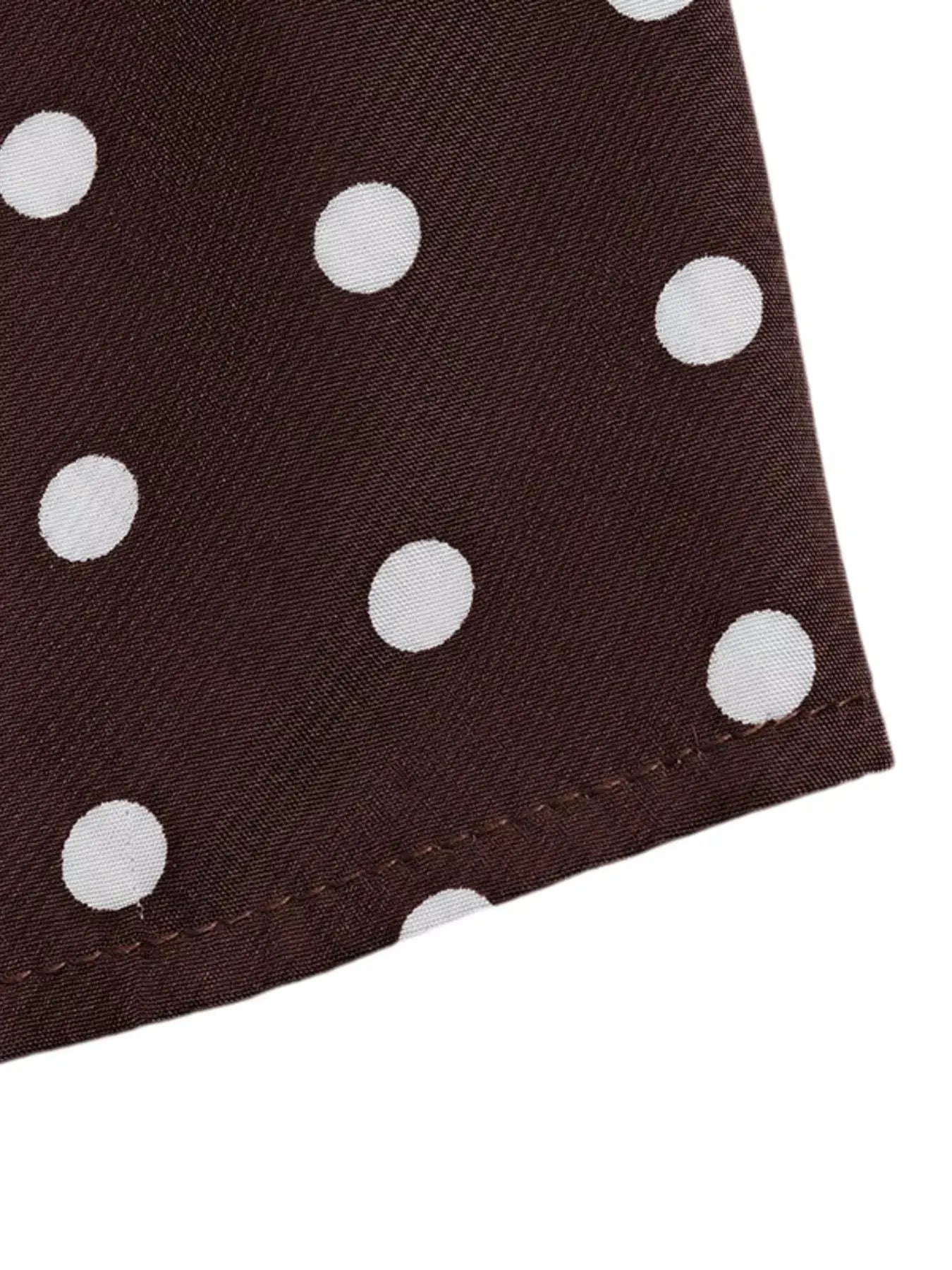 Polka Dot Halter Neck Mini Dress by Trendsi