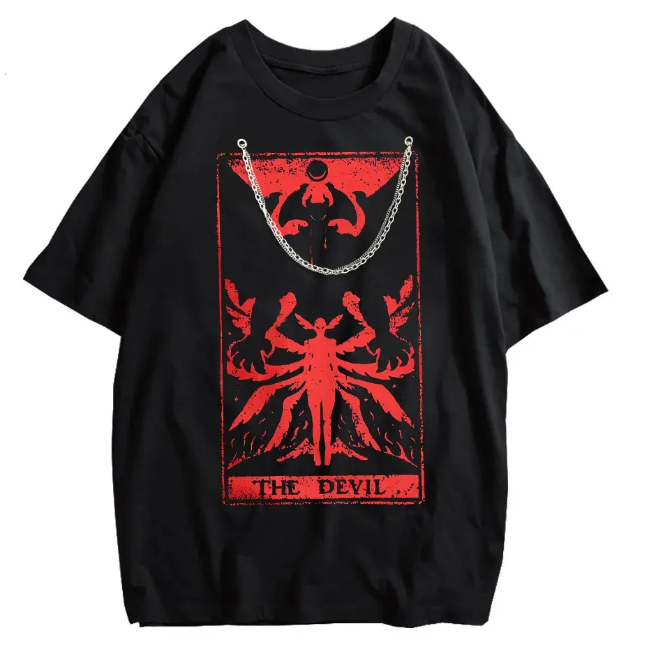 Devilman Crybaby Anime Graphic T-Shirt Men Harajuku Cotton Tee by Vimost Shop