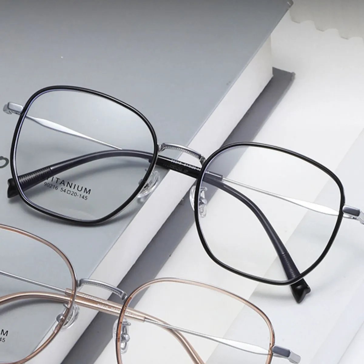 Oversized Polygon Frame Glasses by Equanimity Essence
