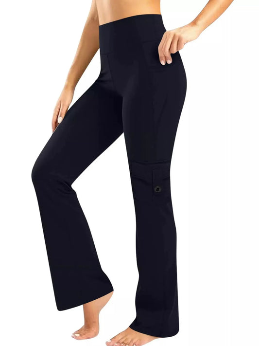 High-Waisted Yoga Pants with Pockets by Partner Label