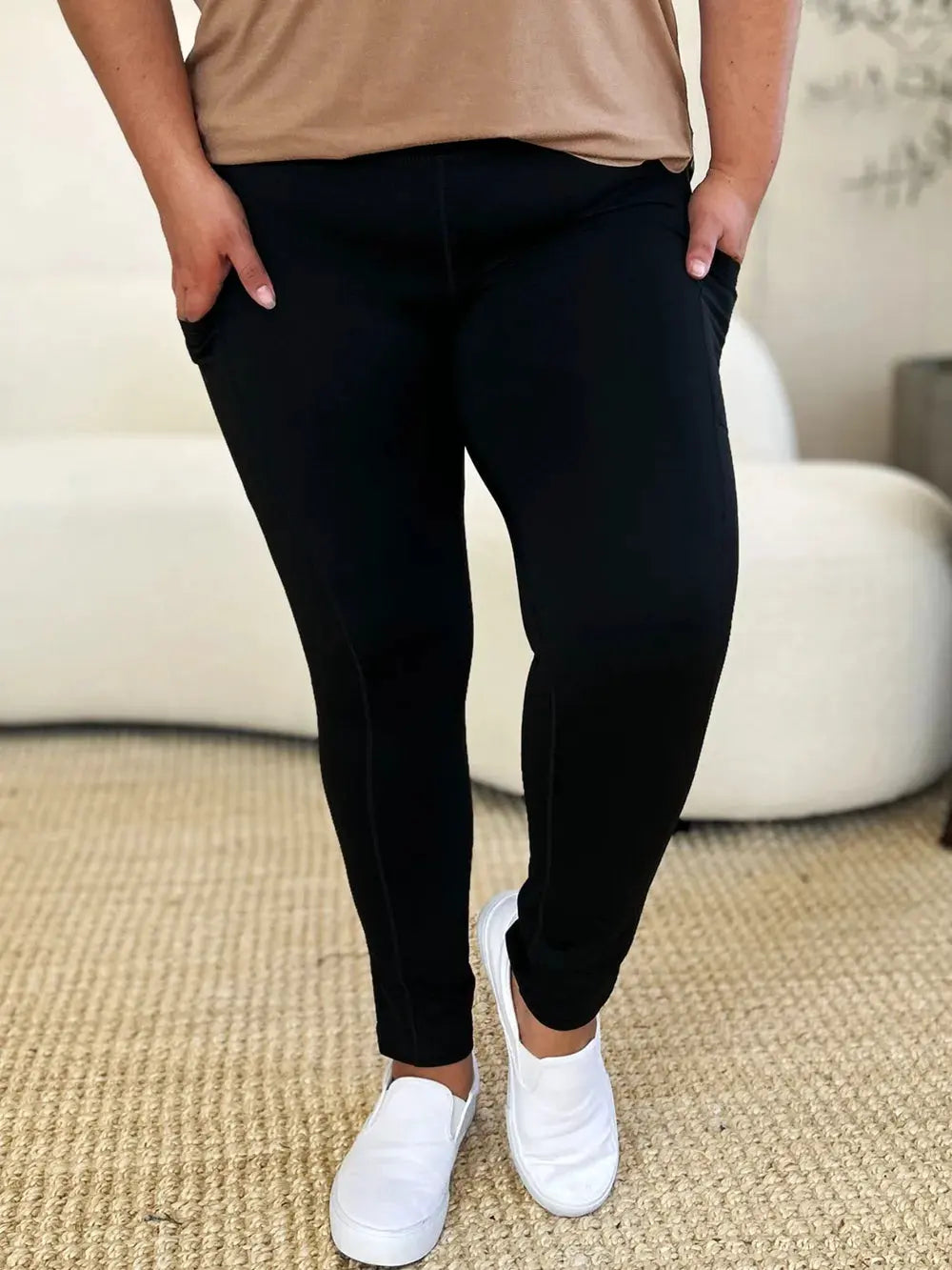 Wide Waistband Sports Leggings by Partner Label