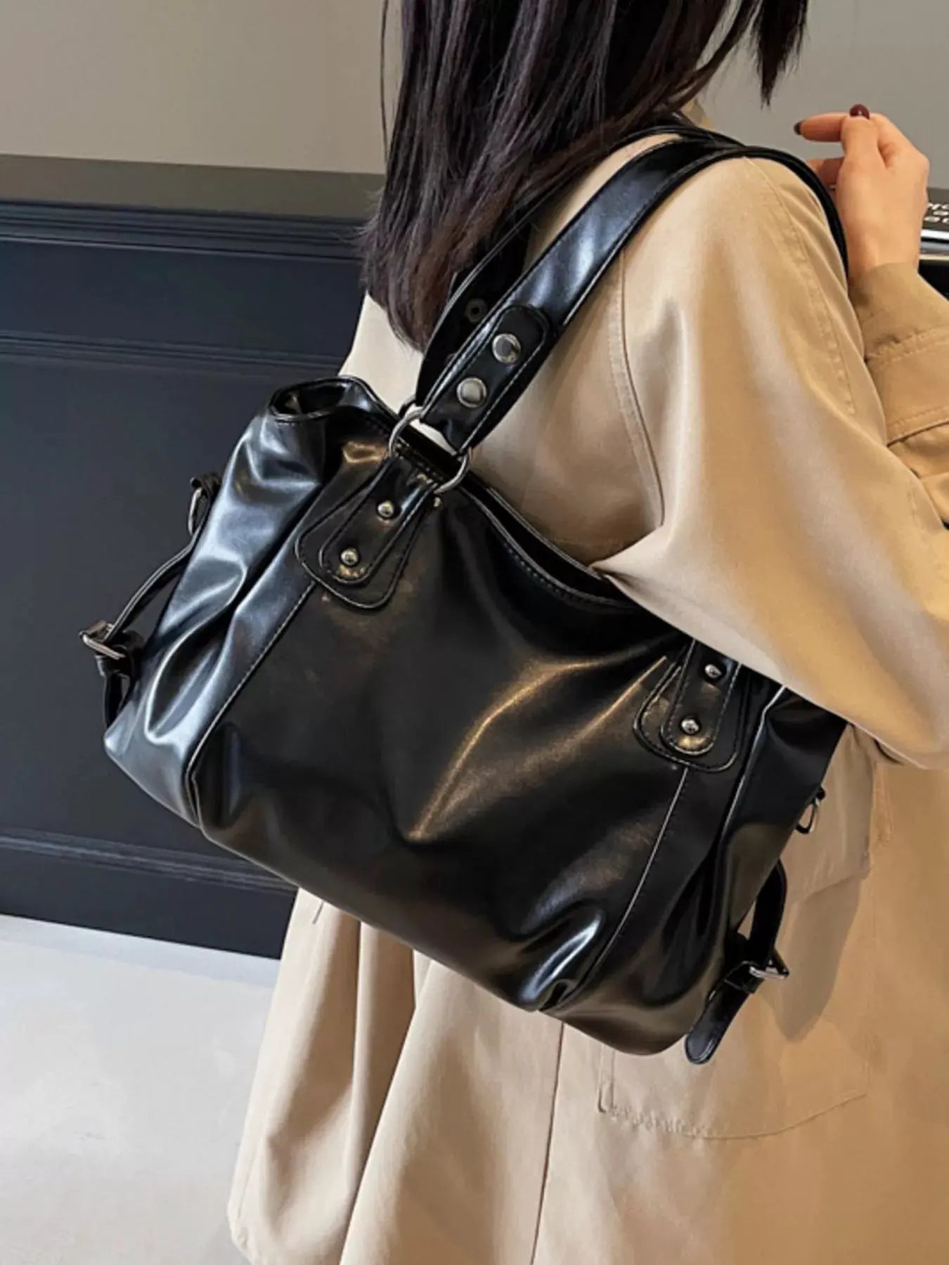 Vintage Style Leather Handbag by Partner Label