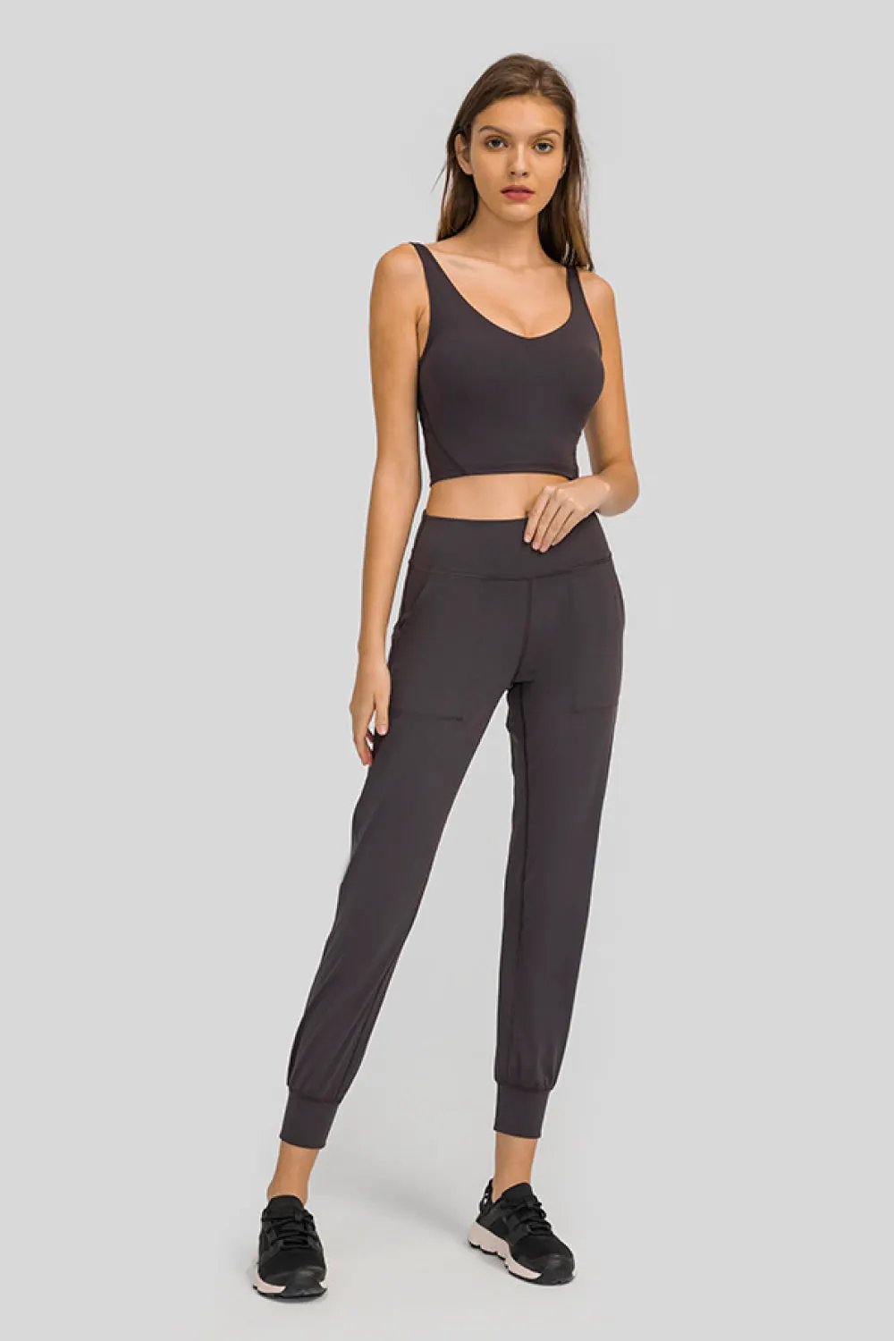 Millennia Wide Waistband Slant Pocket Pants by Millennia
