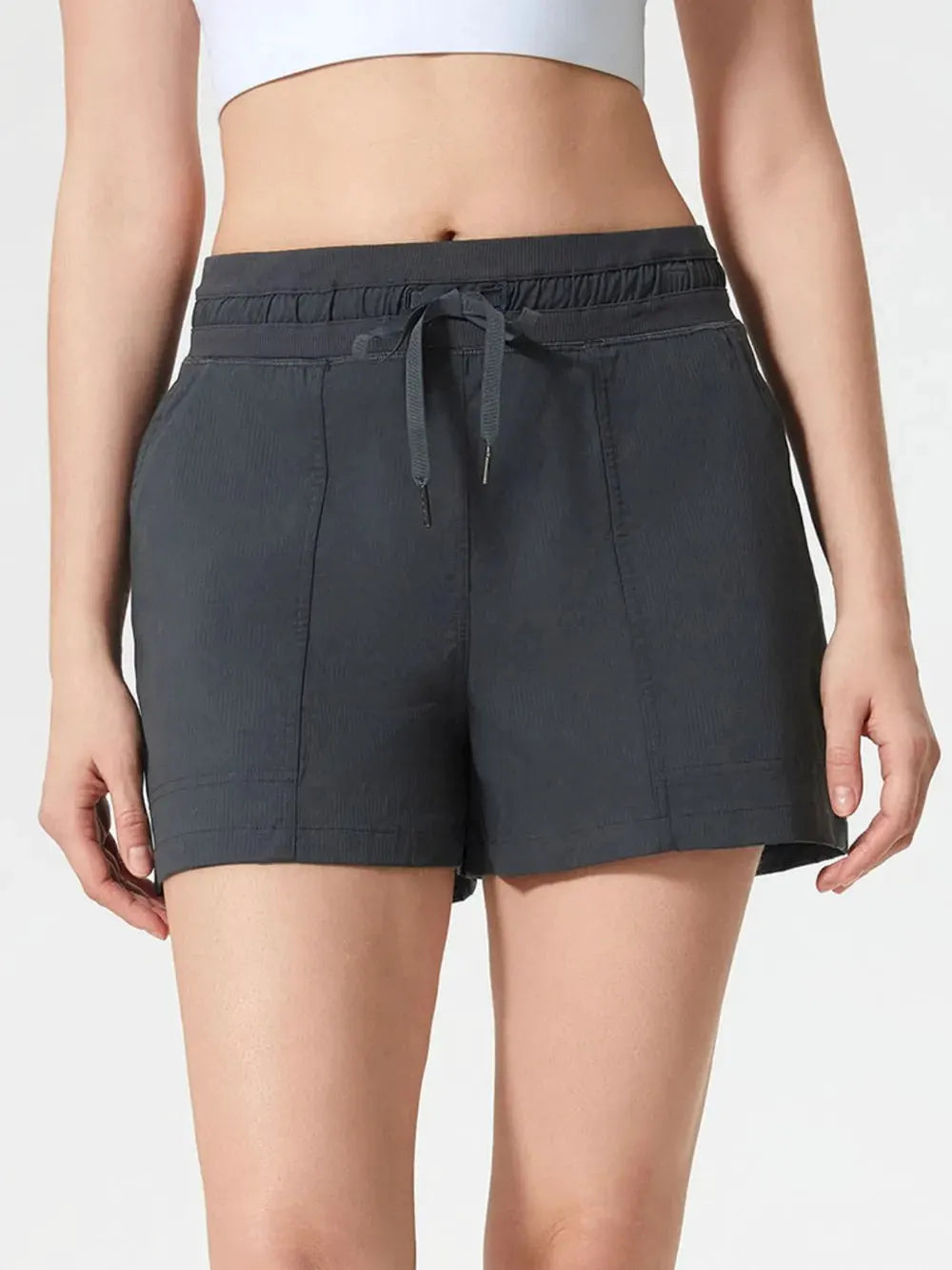 Millennia Drawstring Active Shorts with Pockets by Millennia