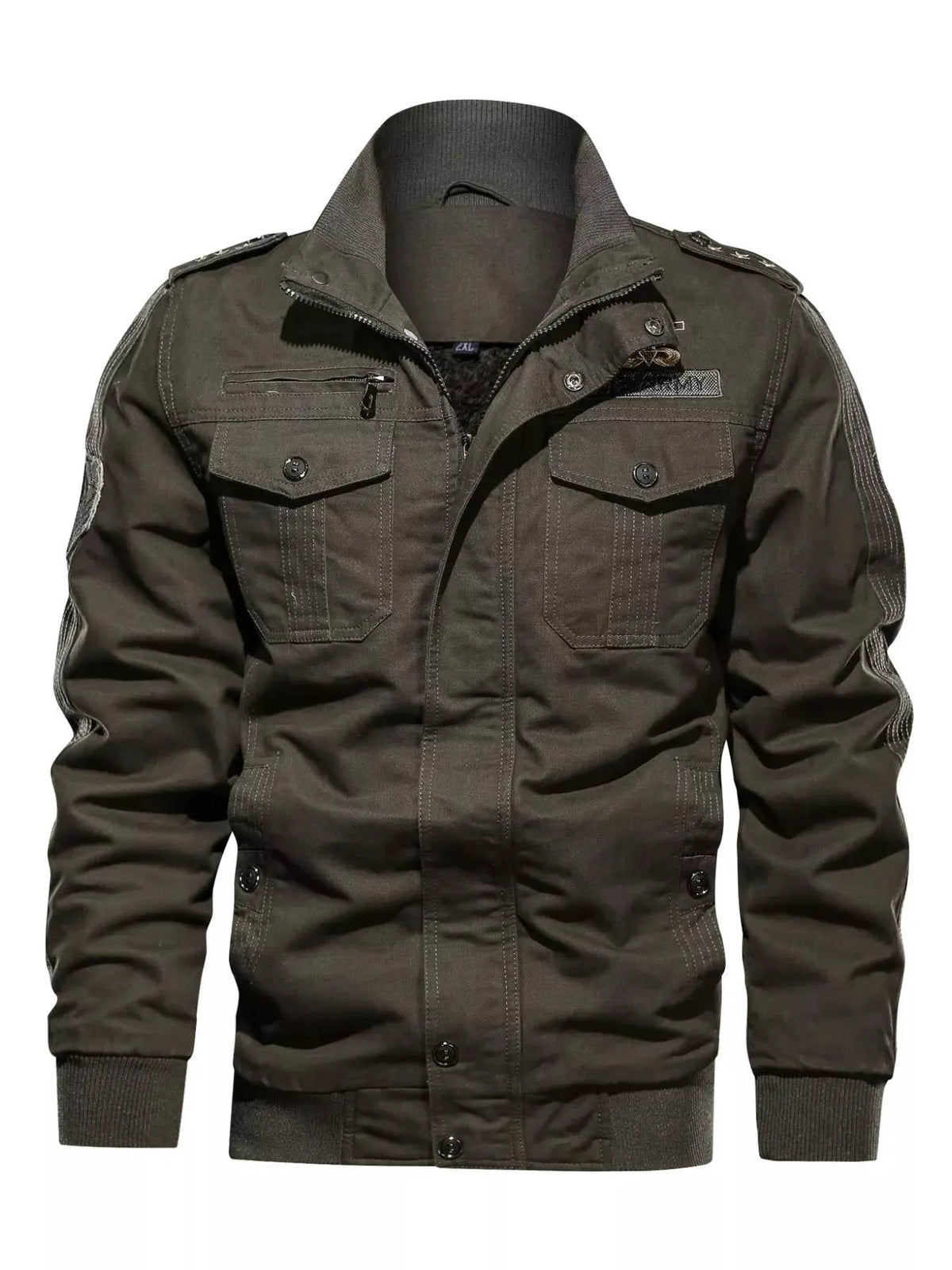 Men's Plus Size Zip Up Lightweight Bomber Jacket by Partner Label