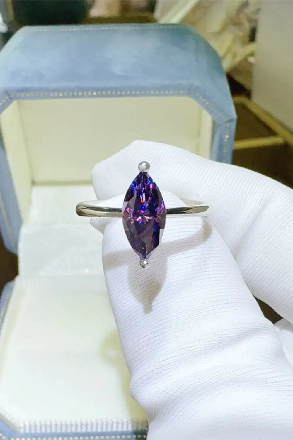 2 Carat Moissanite 925 Sterling Silver Ring by Partner Label